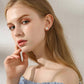 Eklexic - Women's Micro Opal Heart Studs Earrings