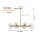 36" Modern Gold 8-Light Sputnik Chandelier with Clear Glass Shades