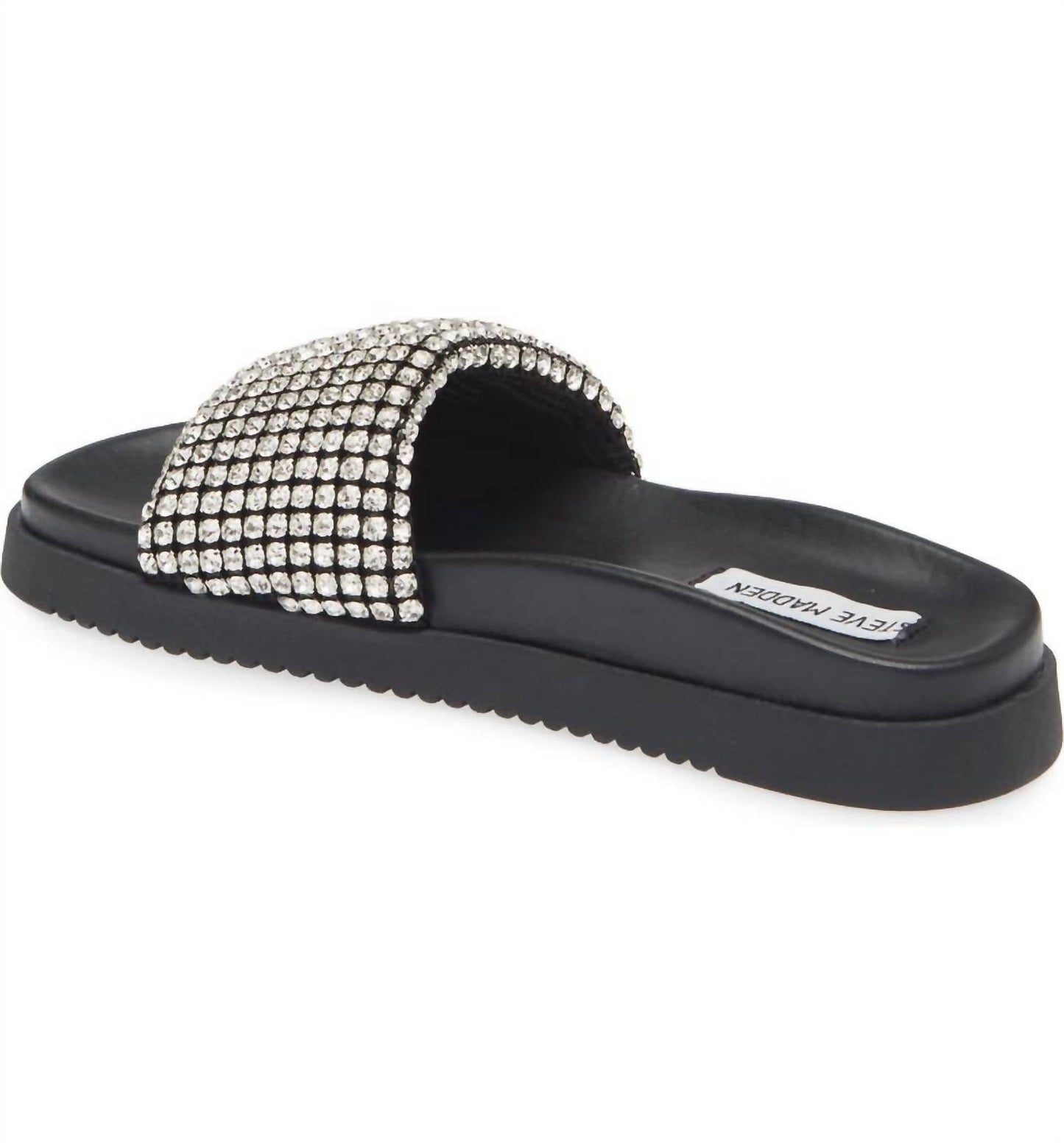 Steve Madden - Women's Marren Rhinestone Pool Slide Sandals