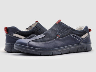 Kcr Group - Sapatos masculinos de couro slip-on para o dia a dia