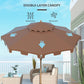 Outsunny 9' Patio Umbrella with Push Button Tilt and Crank