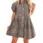 Entro - Leopard Denim Mini Dress