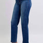 Judy Blue - Mid Rise Side Seam Detail Straight Jeans