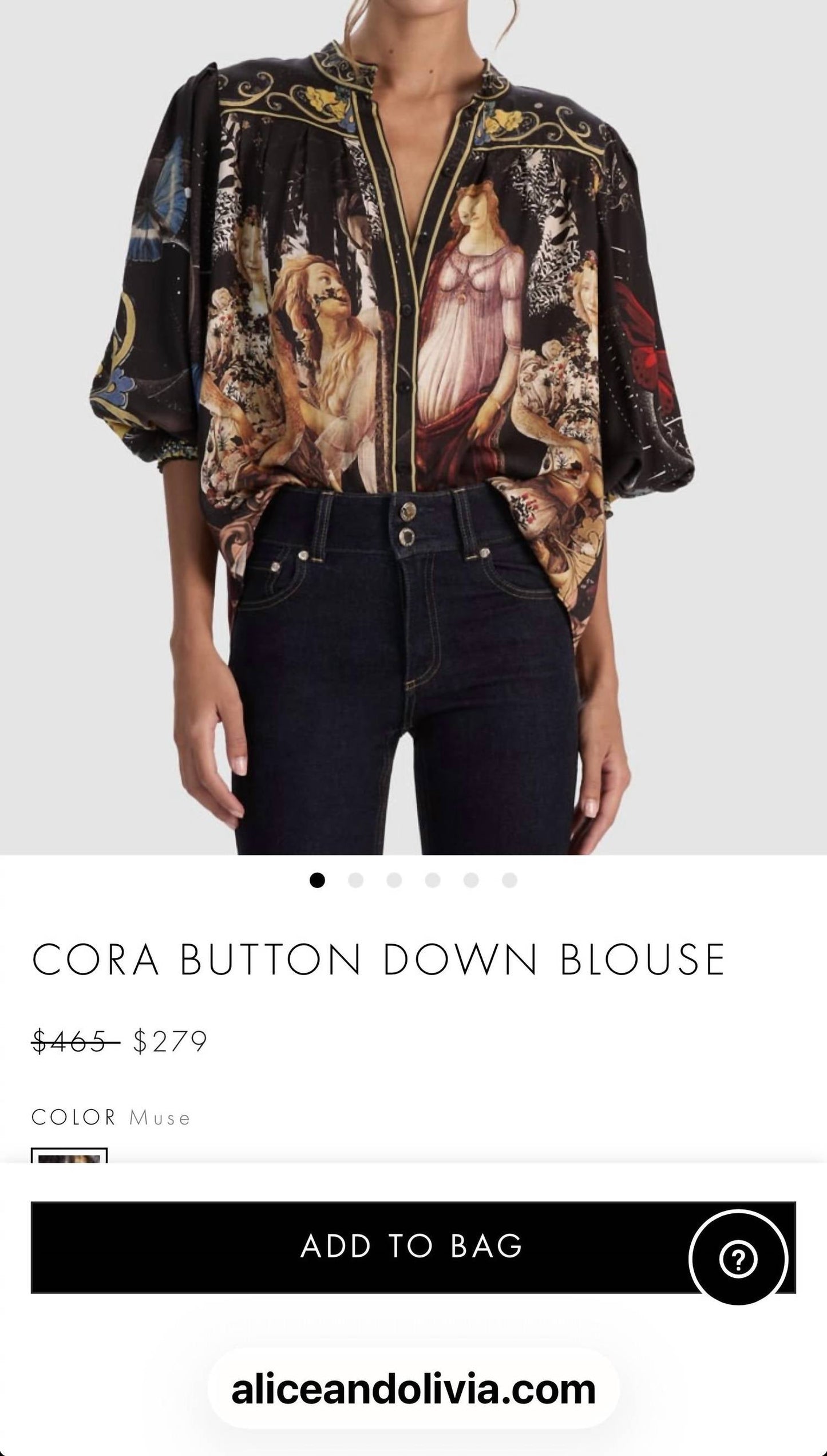 Alice + Olivia - Cora Button Down Blouse