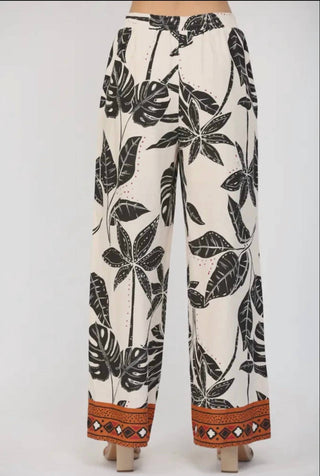 Fate - Tropical Noir Palazzo Pants