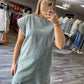 Entro - Pearl Detail Denim Dress