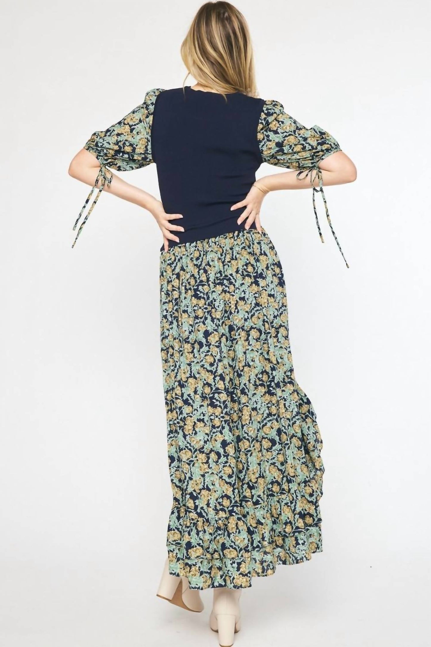 Entro - Floral Knitted Maxi Dress