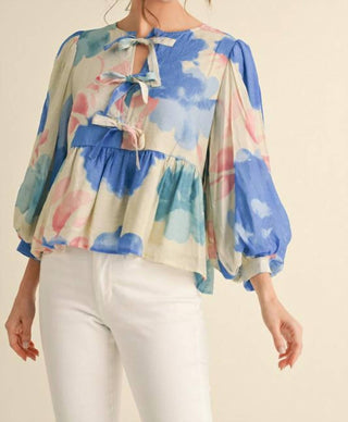 Jodifl - Meyer Puff Sleeve Bow Top