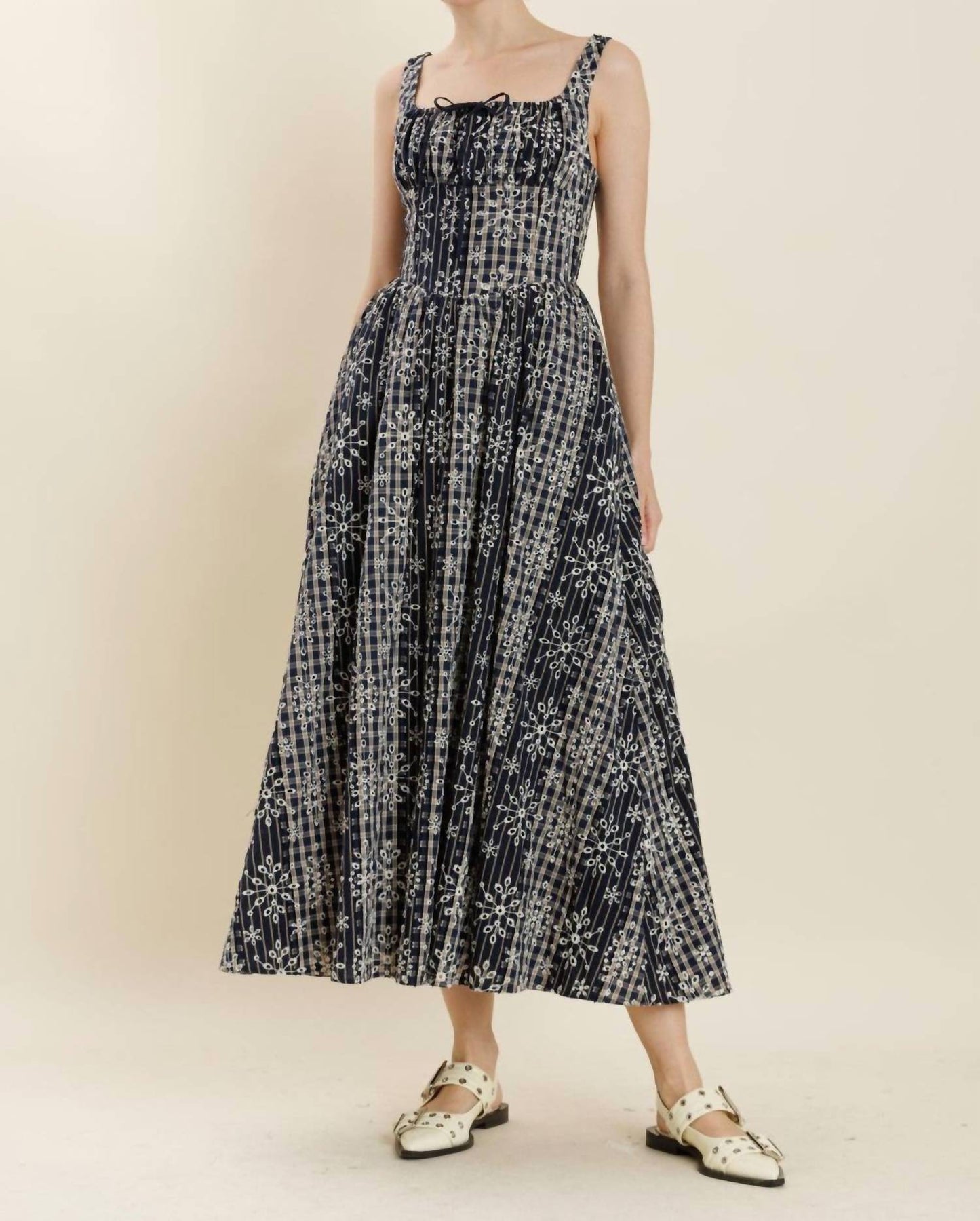 Aureum - Good Things To Come Embroidered Midi Dress
