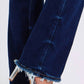 Judy Blue - Med Rise Straight Leg With Fray Hem Jean