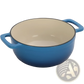 6qt Enameled Cast Iron Dutch Oven with Silicone Gloves
