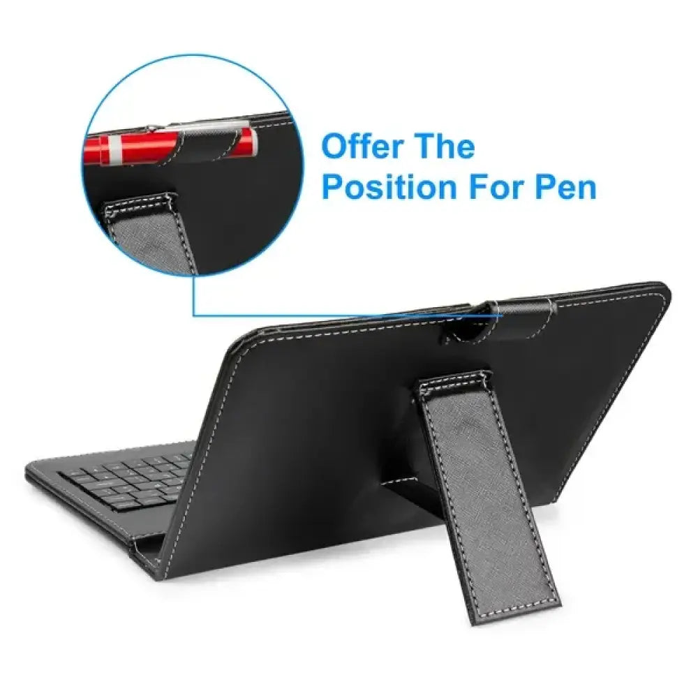 Premium Pu Leather Tablet Case with Integrated Keyboard