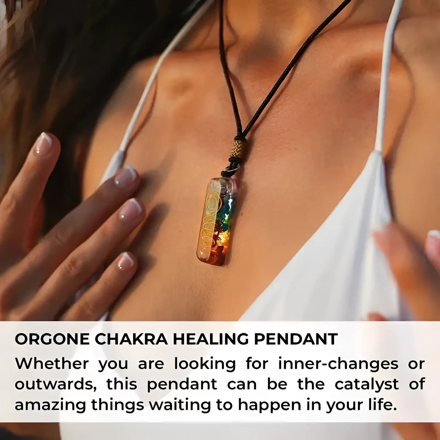7 Chakra Natural Stone Filigree Healing Pendant Necklace