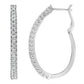 10KT White Gold 1 cttw Diamond Hoop Earrings (I-J Clarity, I2-I3 Color)