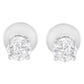 14K White Gold 1/2 Cttw Pie-Cut Diamond Solitaire Stud Earrings (H-I Color, SI1-SI2 Clarity)