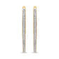 10k Yellow Gold Round Cut Diamond Earrings (1 cttw, I-J Color, I2-I3 Clarity)