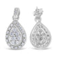 10k White Gold Round Cut Diamond Earrings (0.75 cttw, H-I Color, I1-I2 Clarity)