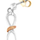 10K Two-Toned Gold Flash Plated .925 Sterling Silver Awareness Ribbon Dangle Earrings