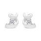 .925 Sterling Silver Round Cut Diamond Fashion Stud Earrings (0.10 cttw, I-J Color, I2-I3 Clarity)
