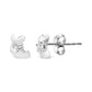 .925 Sterling Silver Round Cut Diamond Fashion Stud Earrings (0.10 cttw, I-J Color, I2-I3 Clarity)