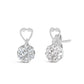 14K White Gold 1 1/4 cttw Round Cut Diamond Earrings (H-I, I1-I2)