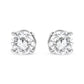 14K White Gold 3/4 Cttw Lab Grown Diamond 4-Prong Classic Stud Earrings (F-G Color, VS2-SI1 Clarity)