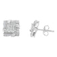 .925 Sterling Silver 1/2 Cttw Round-Cut Diamond Stud Earrings (I-J Color, I1-I2 Clarity)
