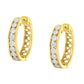 10KT Yellow and White Gold Diamond Hoop Earring (1/2 cttw, J-K Color, I2-I3 Clarity)