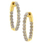 10K Yellow Gold Plated Sterling Silver Diamond Hoop Earrings (2 cttw, K-L Color, I2-I3 Clarity)