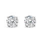 AGS Certified 14K White Gold 1.0 Cttw 4-Prong Set Brilliant Round-Cut Solitaire Diamond Push Back Stud Earrings (H-I Color, SI2-I1 Clarity)