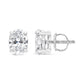 14K White Gold 1.00 Cttw Lab Grown Oval Solitaire Diamond Stud Earrings (F-G Color, VS2-SI1 Clarity)