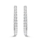 14K White Gold 5.00 Cttw Lab Grown Diamond Inside Out Hoop Earrings (F-G Color, VS1-VS2 Clarity)