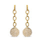 14K Yellow Gold 1.0 Cttw Diamond Chain Cluster Dangle Chain Earrings (I-J Color, I1-I2 Clarity)