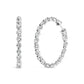 14K White Gold 5.00 Cttw Lab Grown Diamond Inside-Out Hoop Earring