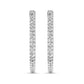 14K White Gold 1.0 Cttw Princess Diamond Inside Out Hoop Earrings (H-I Color, I1-I2 Clarity) - 23 MM