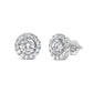 14K White Gold 3.0 Cttw Lab-Grown Diamond Hidden Halo Stud Earrings