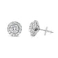 14K White Gold 3.0 Cttw Lab-Grown Diamond Hidden Halo Stud Earrings