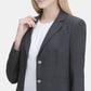 Calvin Klein Blazer Feminino de Dois Botões Cinza Tamanho 14