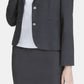 Calvin Klein Blazer Feminino de Dois Botões Cinza Tamanho 14