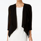 Calvin Klein Cardigan drapeado com mangas ilusórias feminino, preto, tamanho pequeno