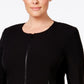 Jaqueta Calvin Klein Plus Fit Solutions Feminina com Zíper Frontal, Preta, Tamanho 16W