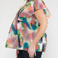 Entro - V-Neck Ruffle Sleeve Top