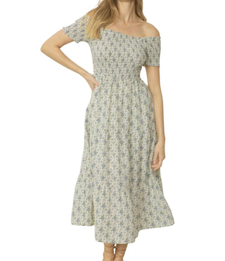 Entro - Floral Smocked Midi Dress