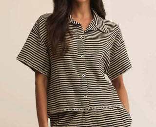 Z Supply - Blusa de crochê Monaco com botões