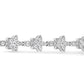 14K White Gold 1 1/5 Cttw Round Diamond Flower Blossom Link Bracelet (H-I Color, SI1-SI2 Clarity) - Size 7"