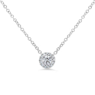 Diana M Jewels - 0.14 Cts Diamond Halo Pendant