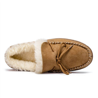 Spring Step Shoes - Men's Shearling And Suede Moccasin Slippers