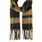 Ichi - WOMEN'S PLAID FRINGE SCARF