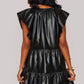 Buddylove - Ronnie Ruffle Sleeve Leather Dress