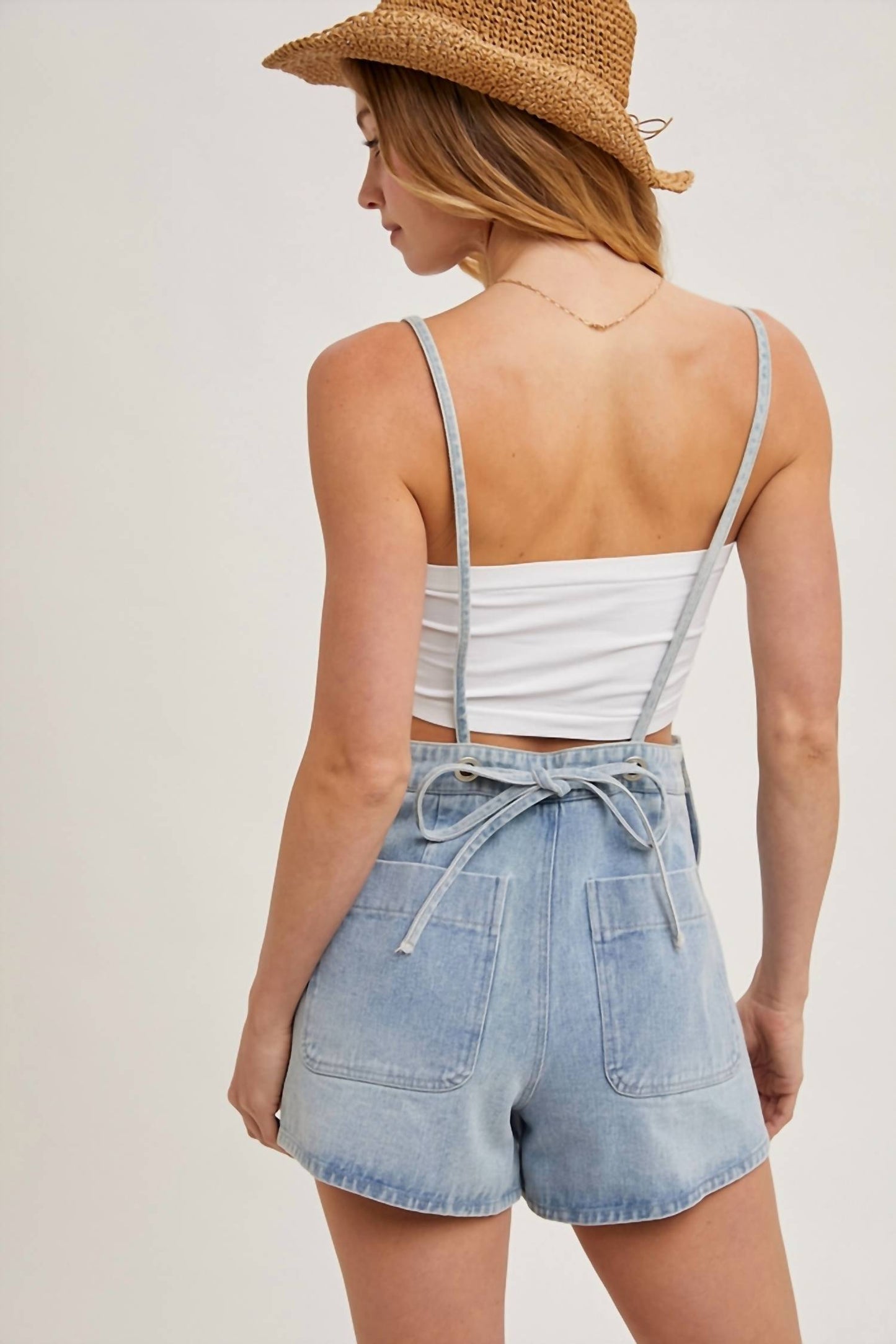 Bluivy - Denim Shorts Romper